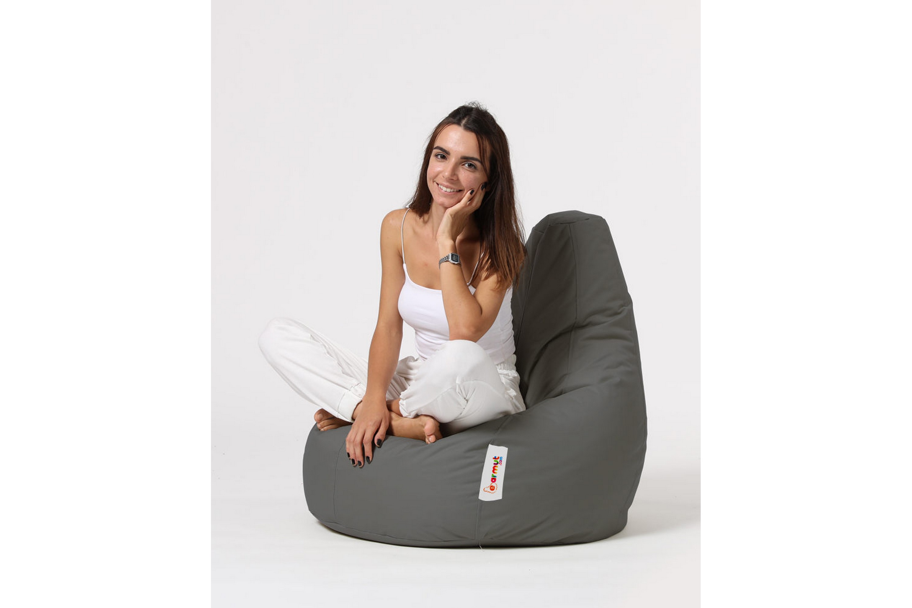 Sittsäck Utomhus Vinna 80 cm Grå