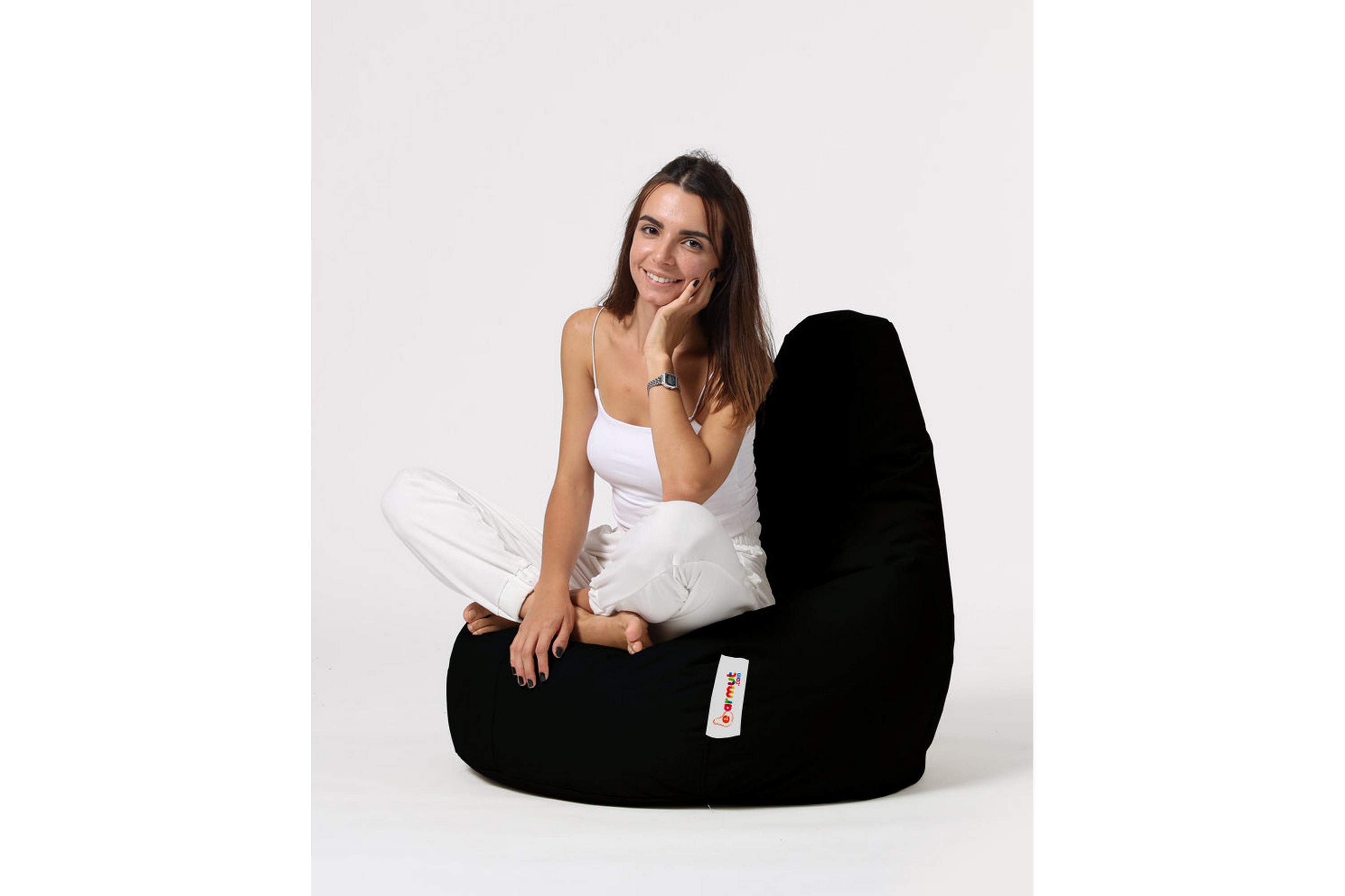 Sittsäck Utomhus Vinna 80 cm Svart