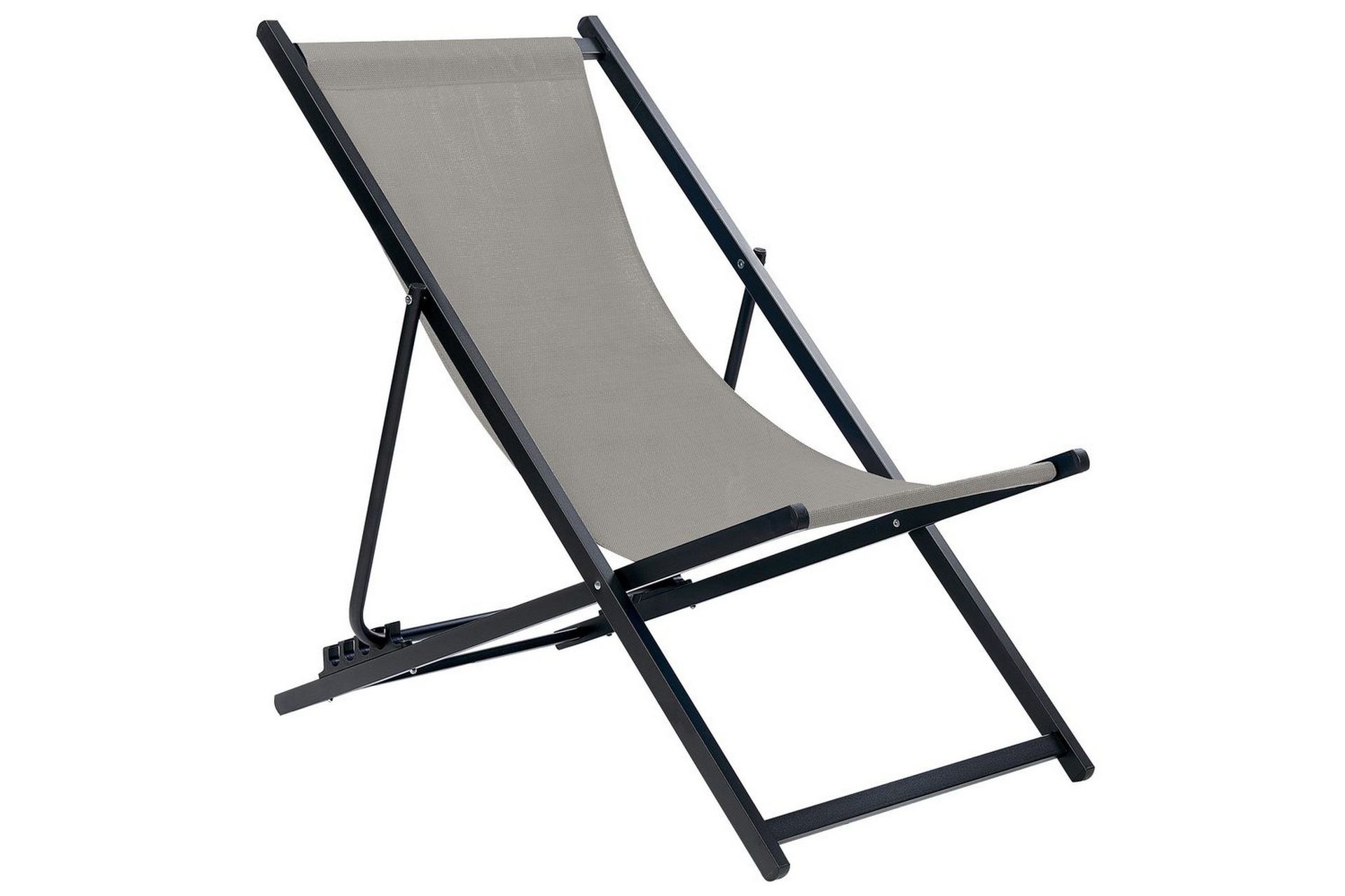 solstol locri ii - grå, svart