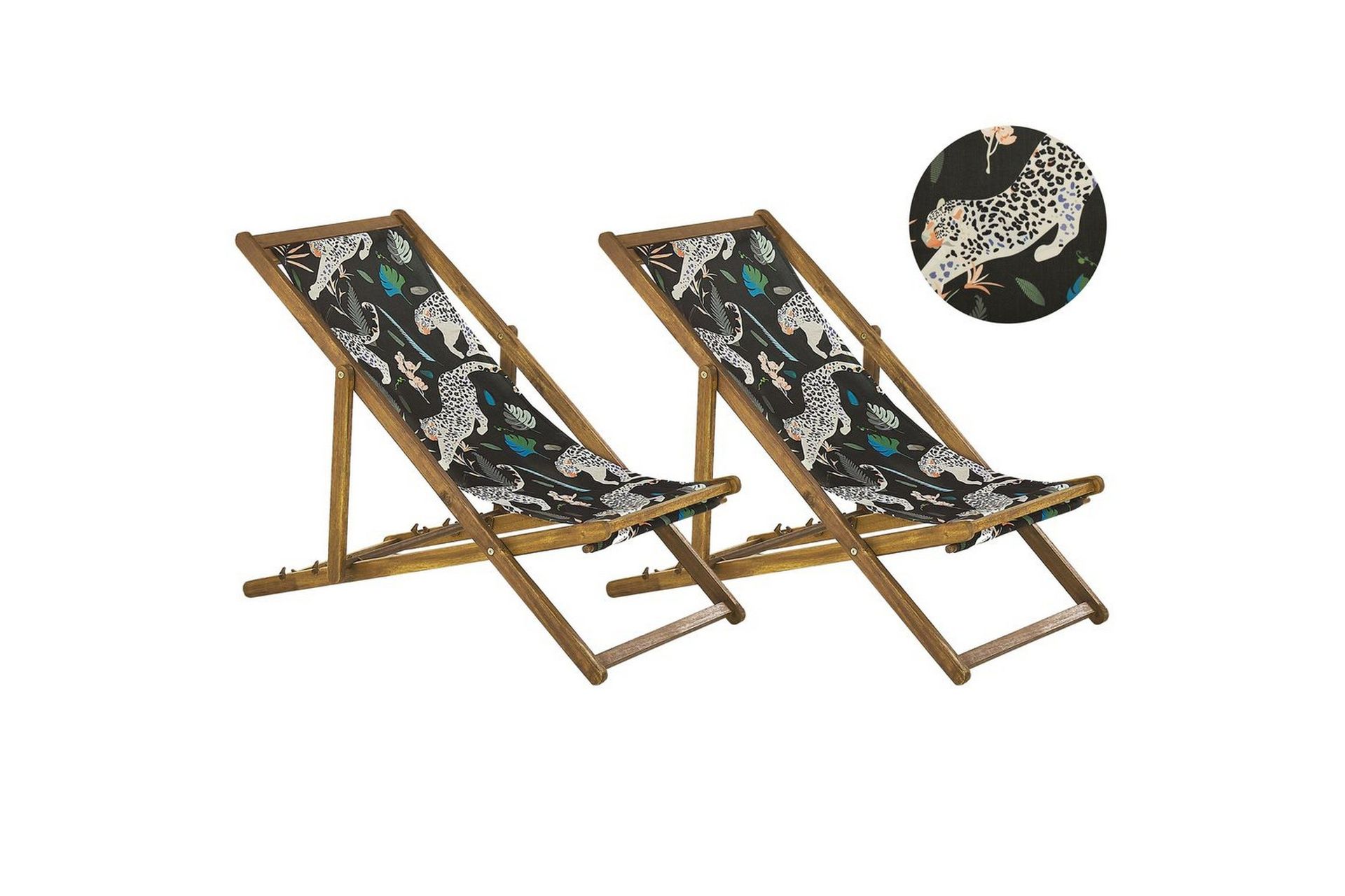 Solstol set om 2 Anzio - ljust tr&auml;/off-white djurm&ouml;nster