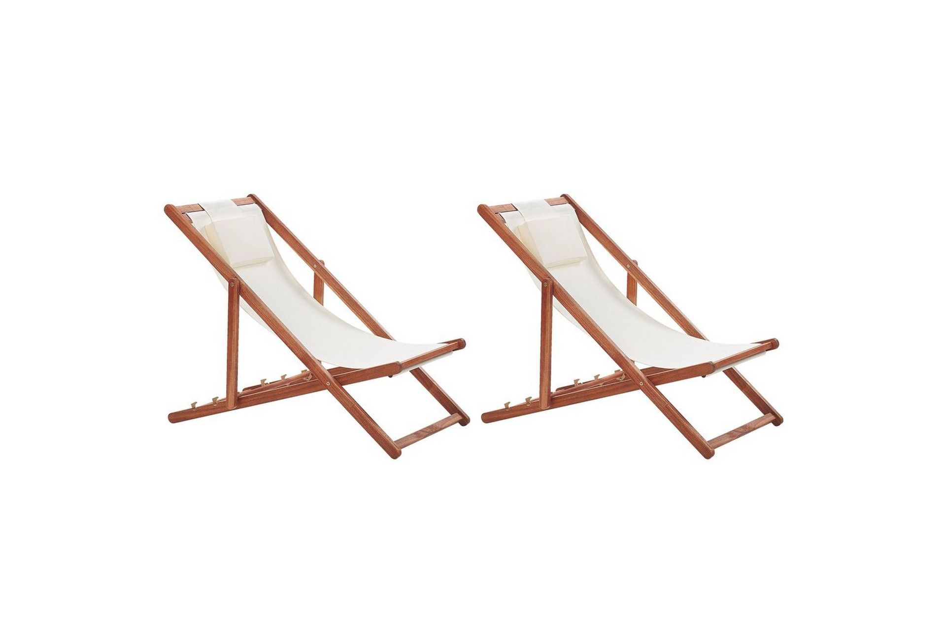 Solstol set om 2 Avellino - Vit, m&ouml;rkt tr&auml;, flerf&auml;rgad