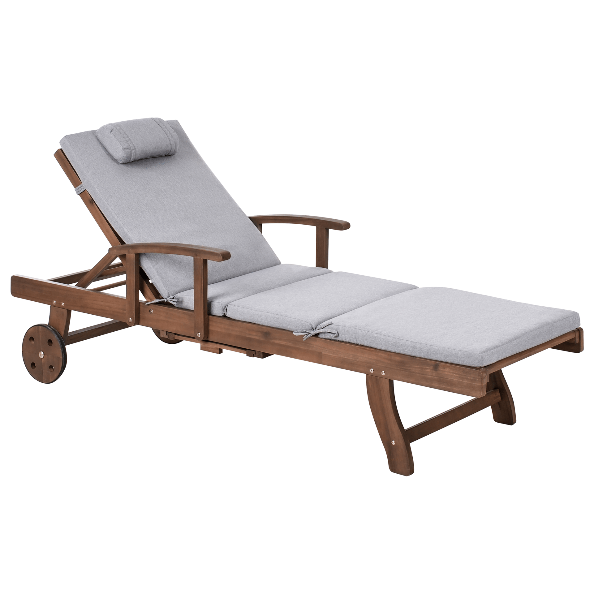 Solstol utomhus med Dyna Amantea Premium Akaciatr&auml; - Brun/Gr&aring;