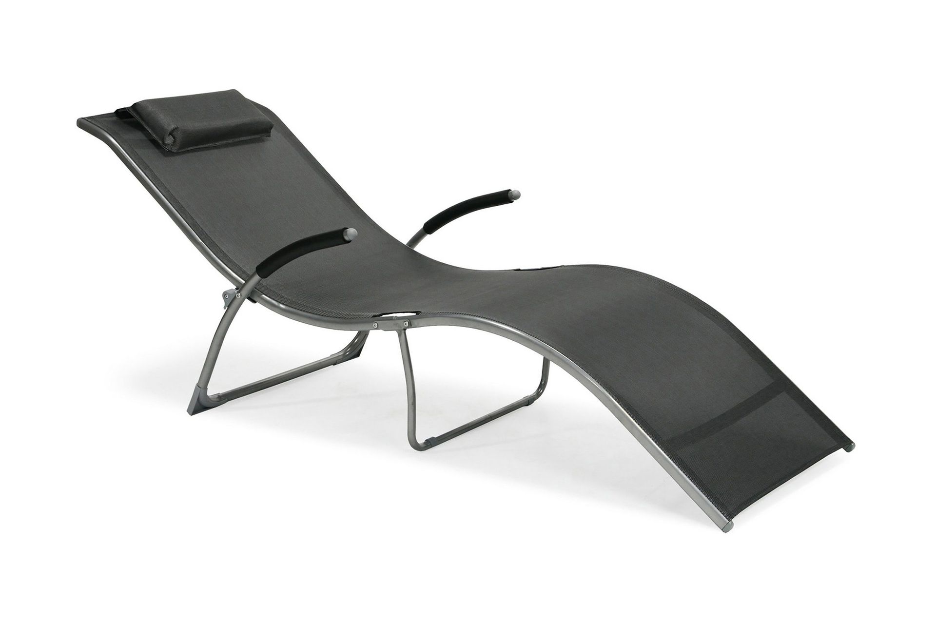 Solstol Batya 173x63x65 cm Gr&aring; St&aring;lram -