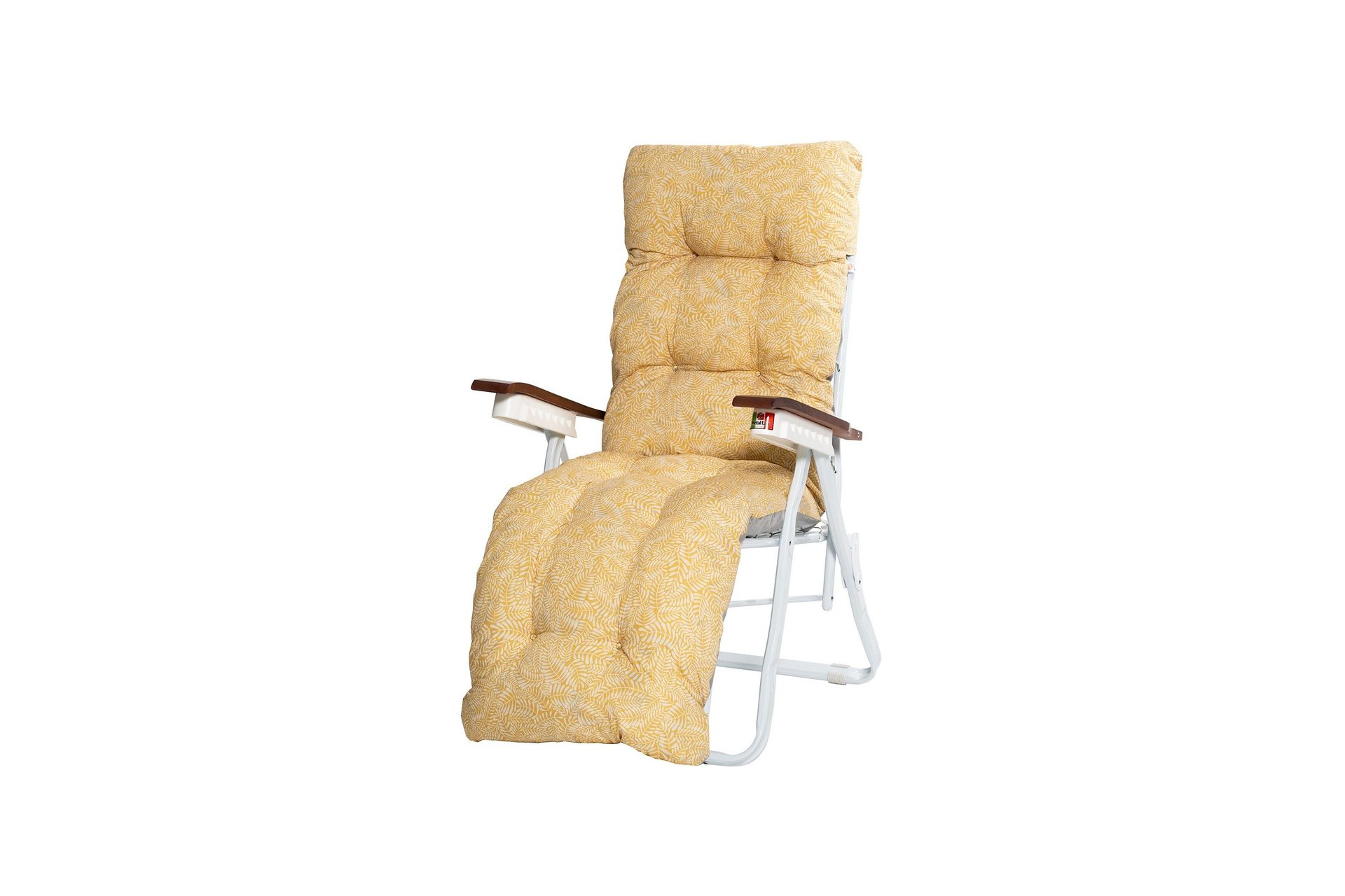 Tourra Baden Baden Stol med Dyna - Vit/Gul