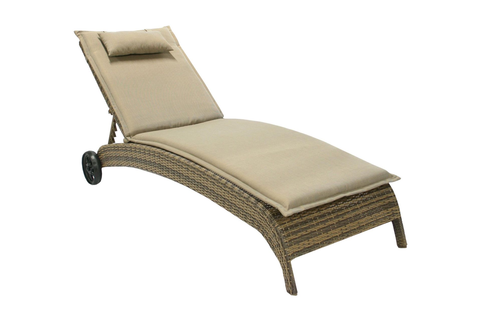 däckstol wicker 73x196x99cm färg: cappuccino -