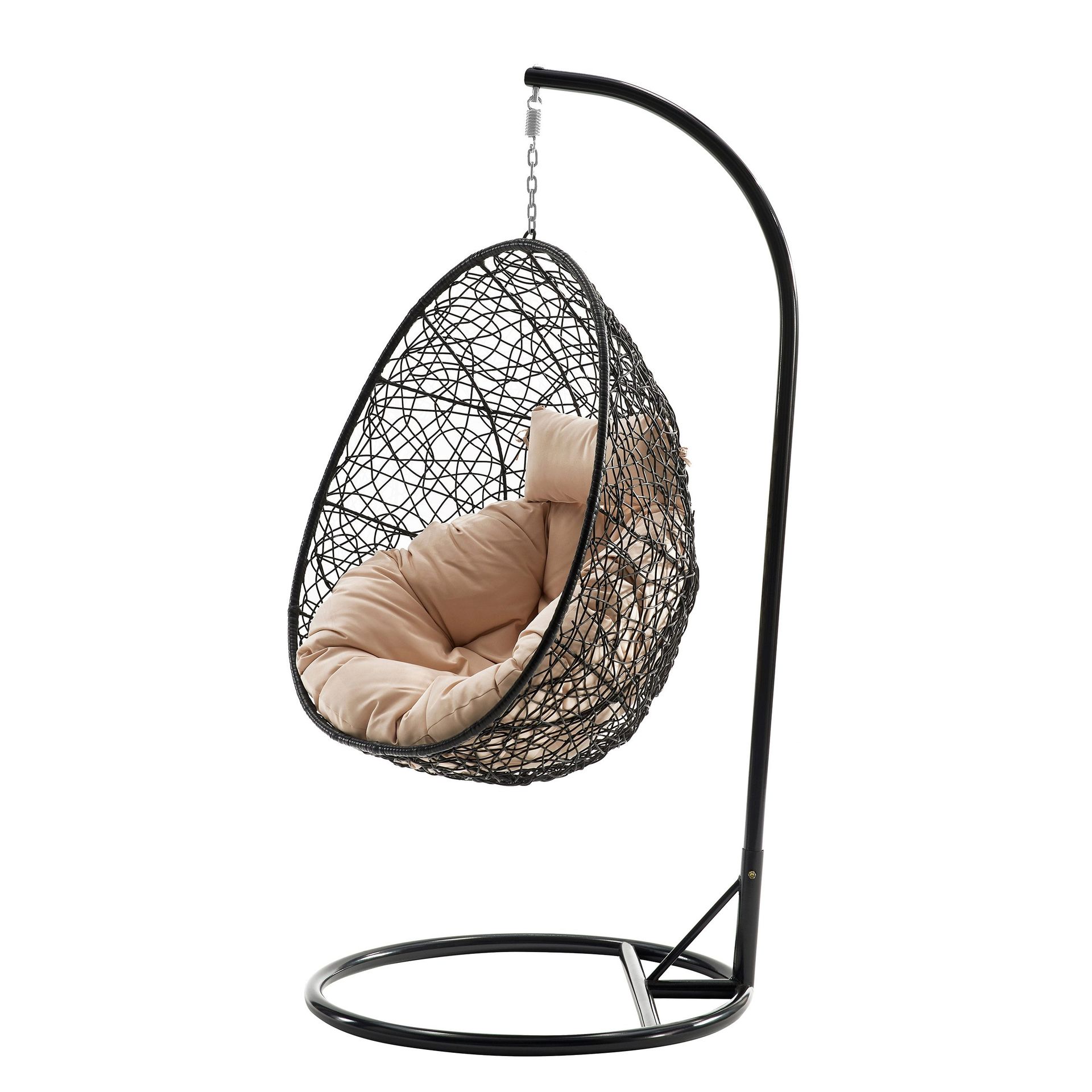 Solvero Hängstol utomhus - svart, beige