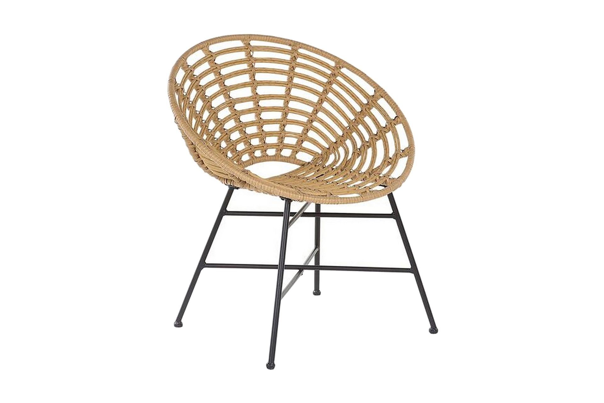 Rottingstol 2 st ljusbrun ACERRA - Tr&auml;/natur