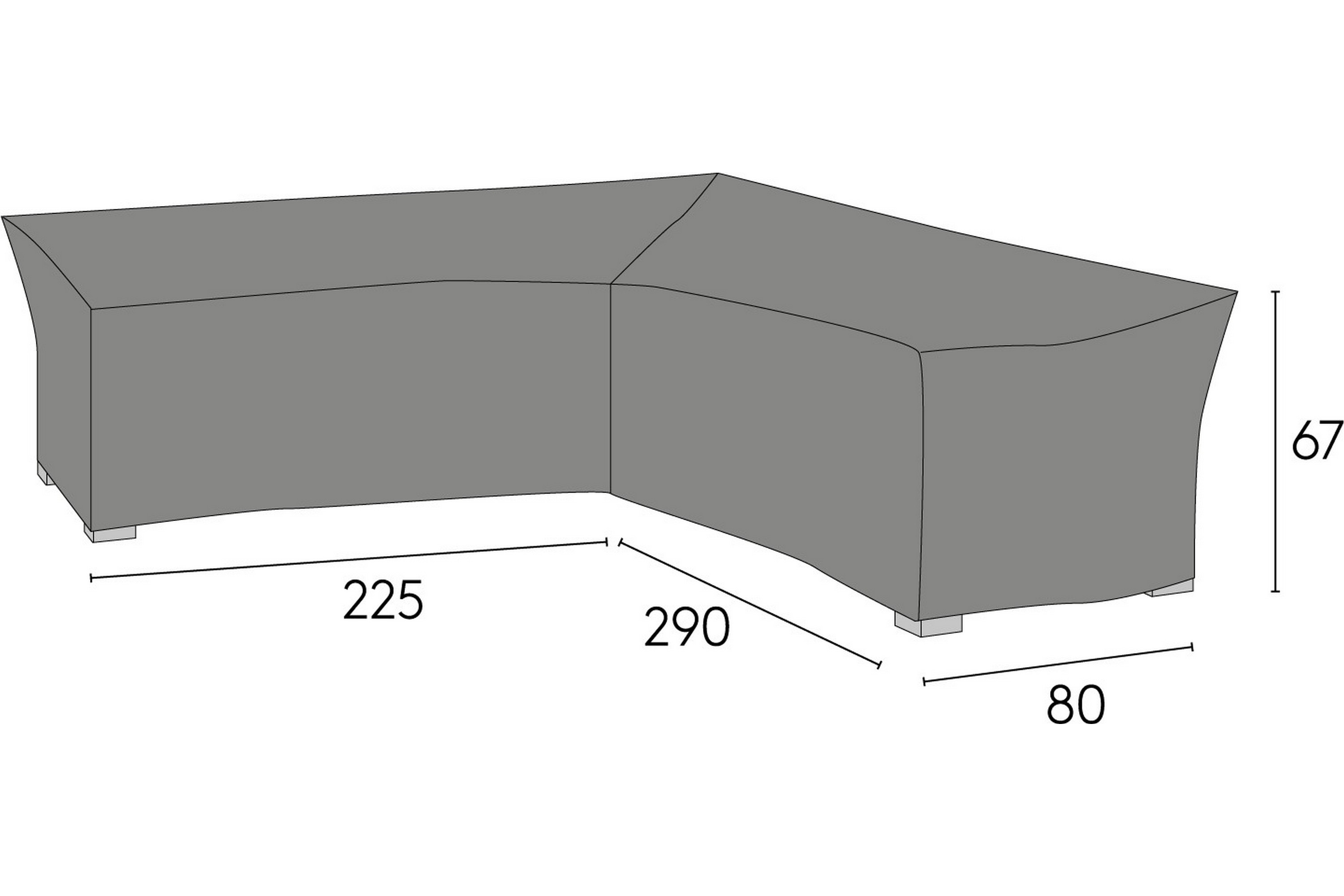 Möbelskydd Eskilstuna 80x290 cm GråHillerstorp