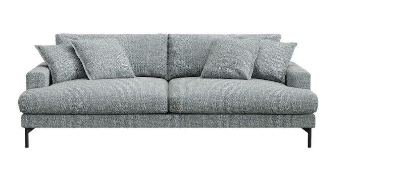 Menard Premium 4-sits Djup Soffa i Chenille, Grå/Blå