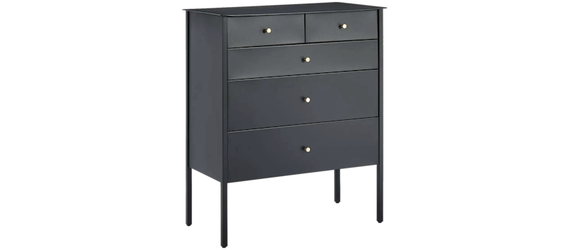 Byrå Gavi 75 cm, Svart