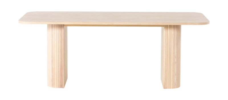 Kopparbo Matbord 200 cm, Ljust vitlaserat ekträ