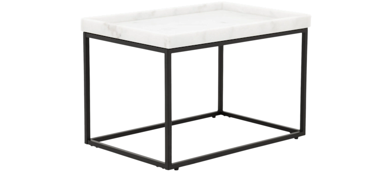 Sidobord Tosterup 60 cm, Vit/Svart