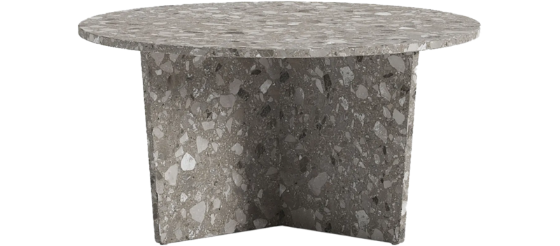 Soffbord Wedge 80 cm Rund  Sten, Grå